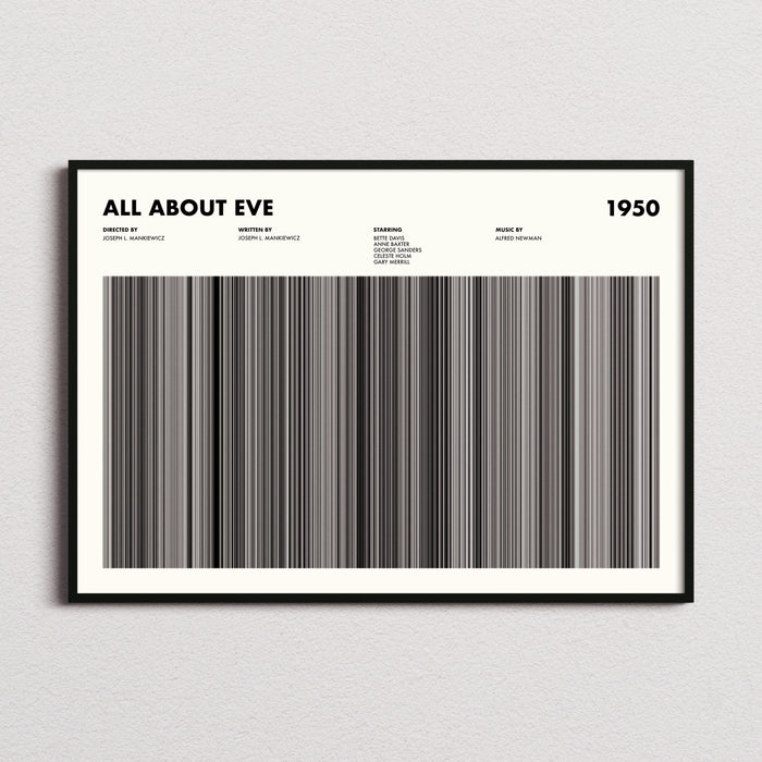 All About Eve Movie Barcode Poster