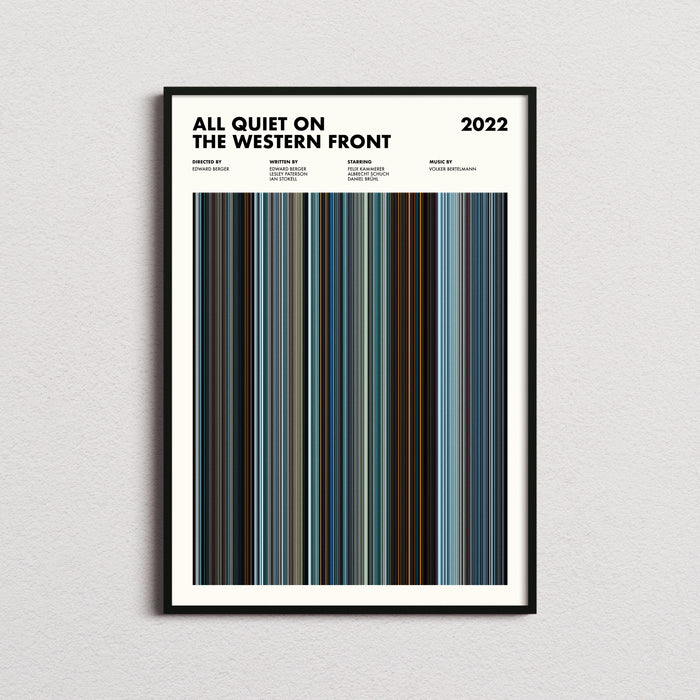 All Quiet on the Western Front Movie Barcode Poster