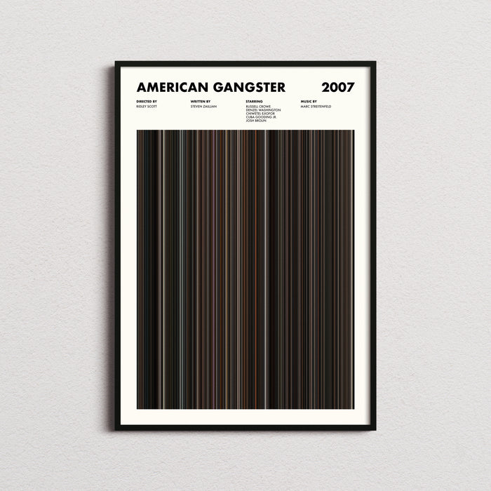 American Gangster Movie Barcode Poster