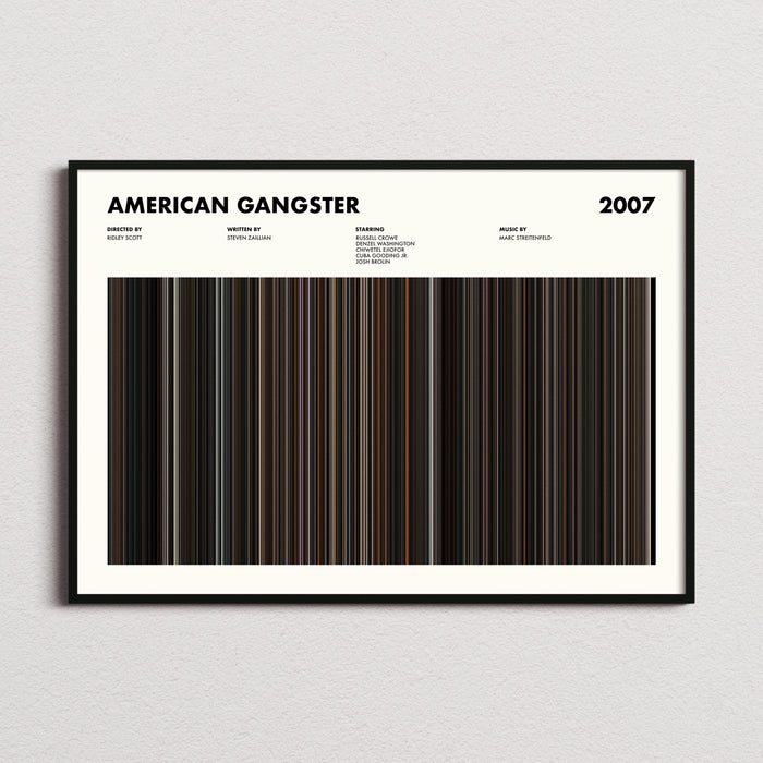 American Gangster Movie Barcode Poster