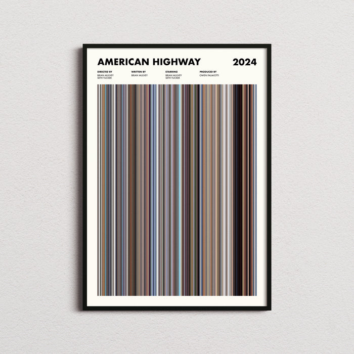 American Highway Movie Barcode Poster