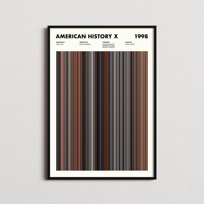 American History X Movie Barcode Poster