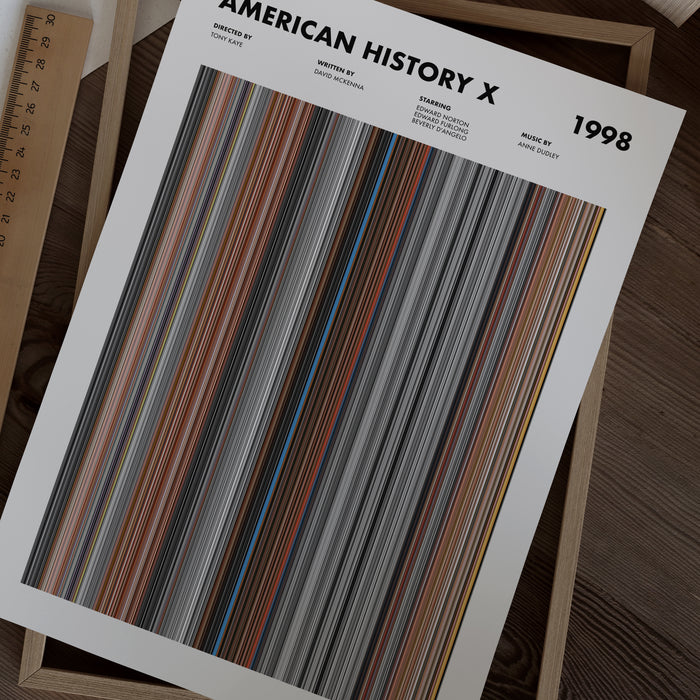 American History X Movie Barcode Poster