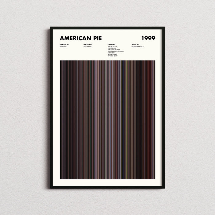 American Pie Movie Barcode Poster