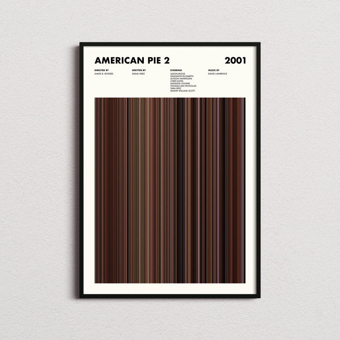 American Pie 2 Movie Barcode Poster