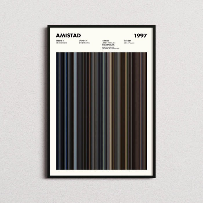 Amistad Movie Barcode Poster