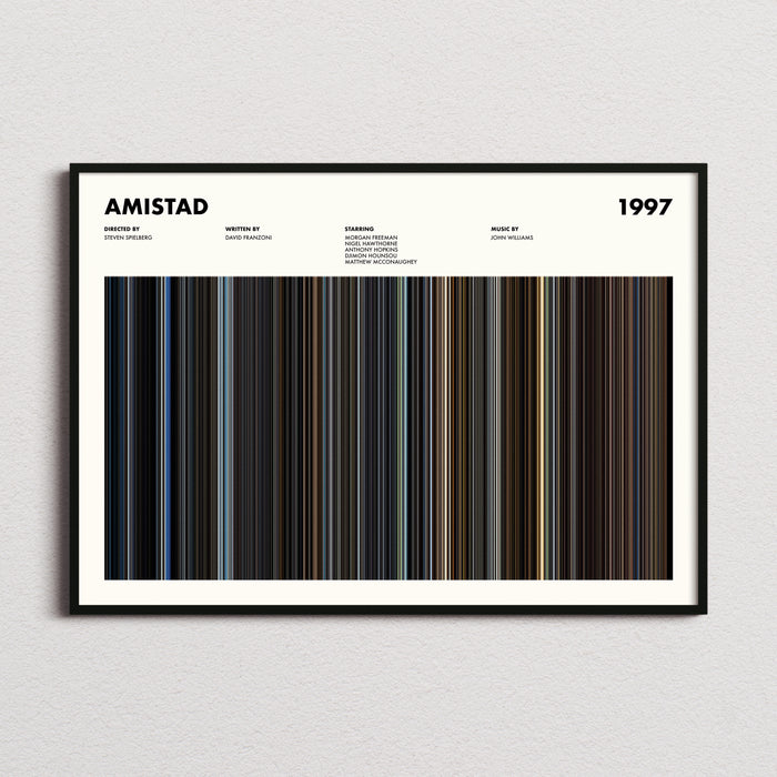 Amistad Movie Barcode Poster