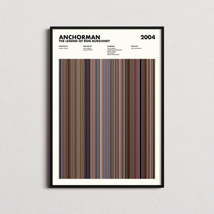 Anchorman Movie Barcode Poster