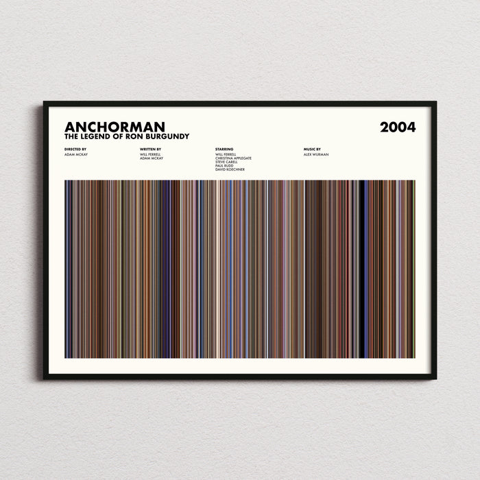 Anchorman Movie Barcode Poster