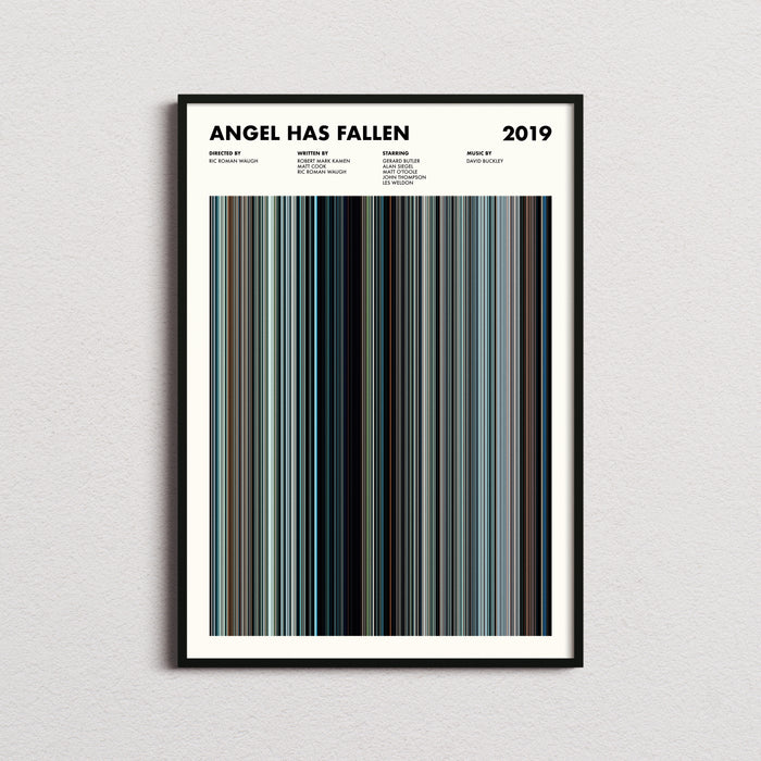 Angel Has Fallen Movie Barcode Poster