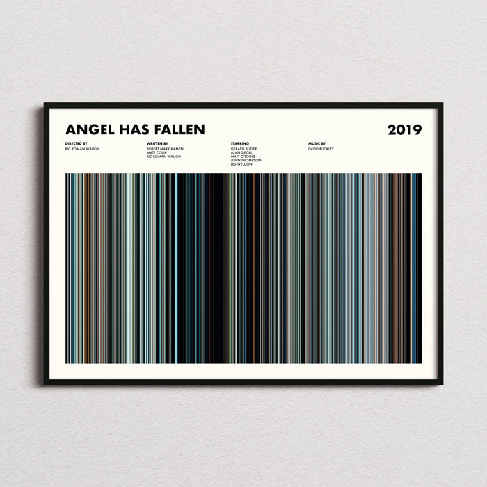 Angel Has Fallen Movie Barcode Poster