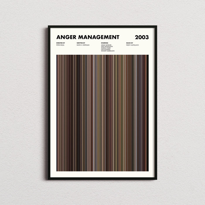 Anger Management Movie Barcode Poster