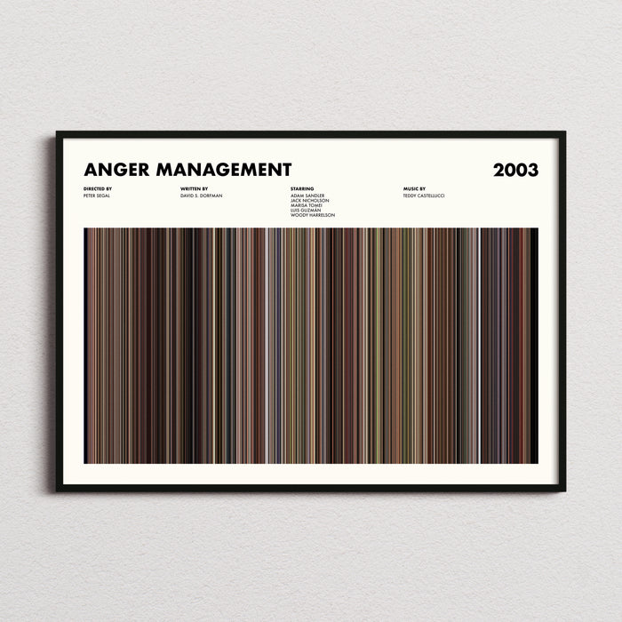 Anger Management Movie Barcode Poster