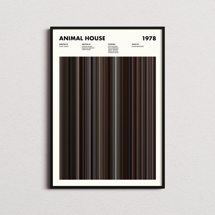 Animal House Movie Barcode Poster