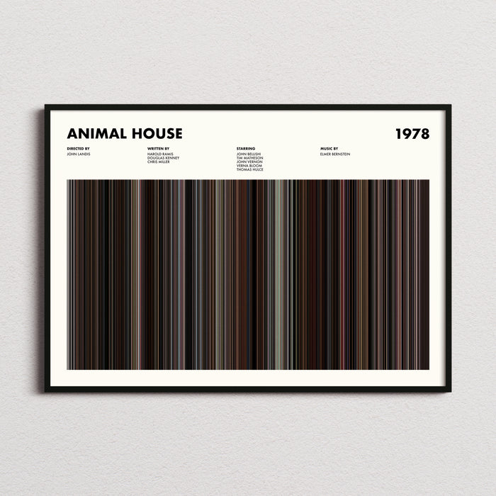 Animal House Movie Barcode Poster