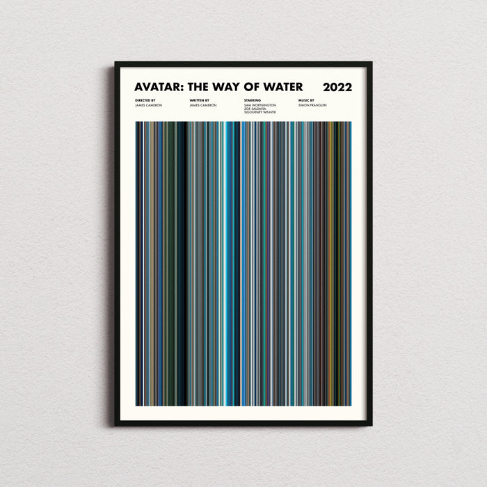 Avatar The Way Of Water Movie Barcode Poster