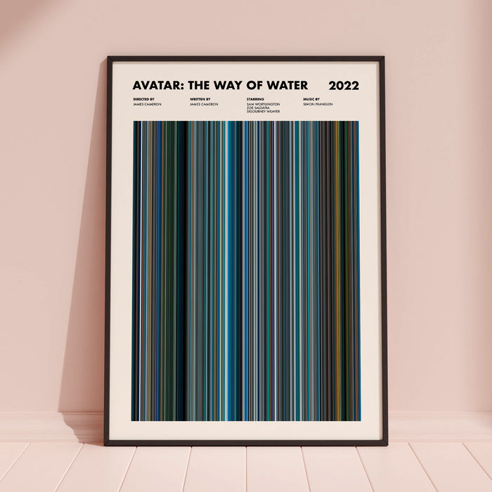 Avatar The Way Of Water Movie Barcode Poster