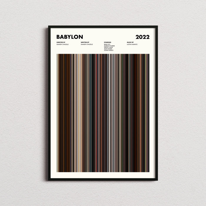 Babylon Movie Barcode Poster