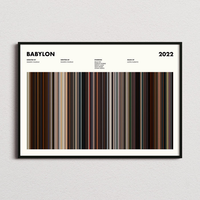 Babylon Movie Barcode Poster