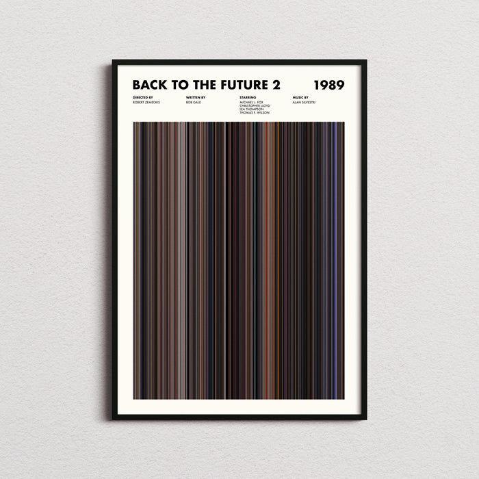 Back to the Future 2 Movie Barcode Poster