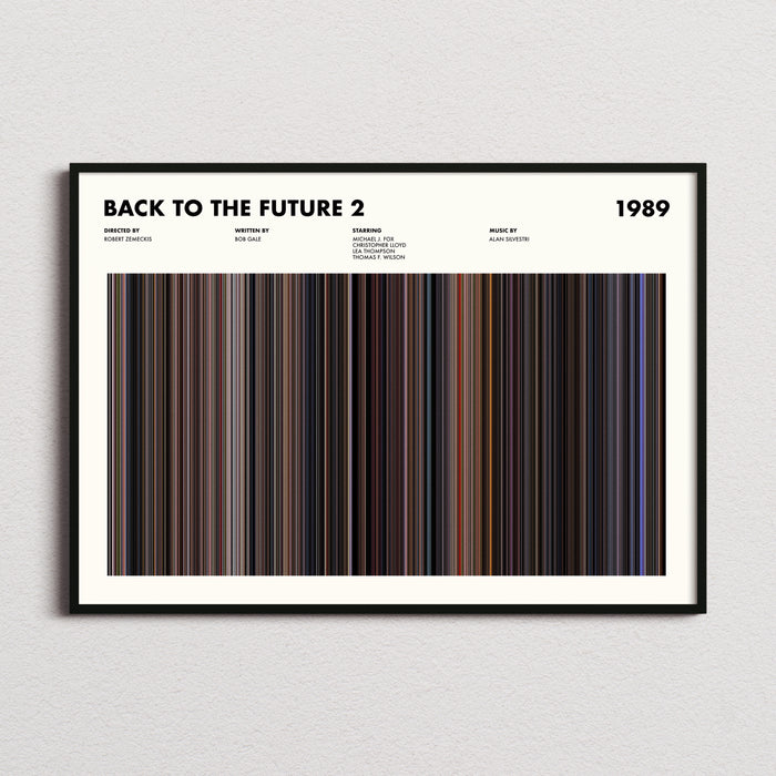 Back to the Future 2 Movie Barcode Poster