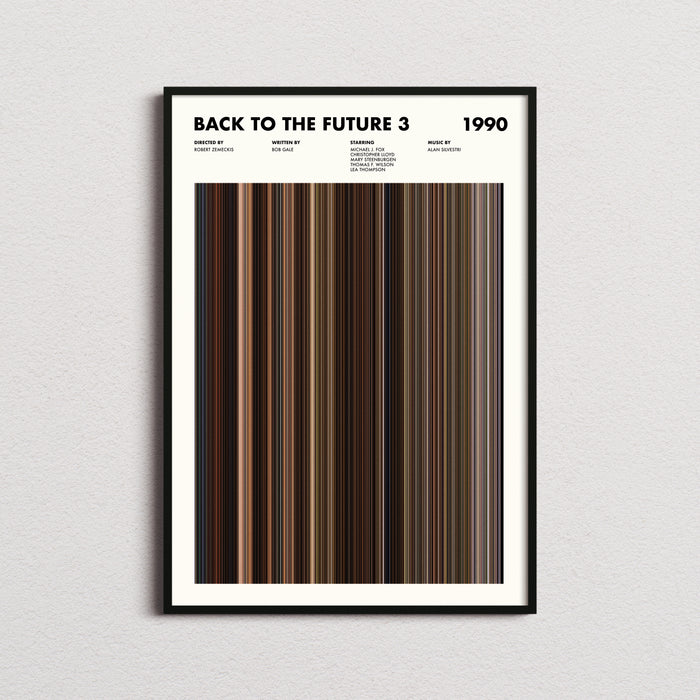 Back to the Future 3 Movie Barcode Poster