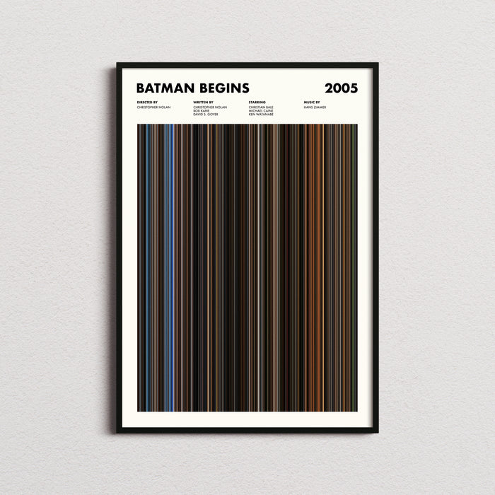 Batman Begins Movie Barcode Movie Barcode Poster