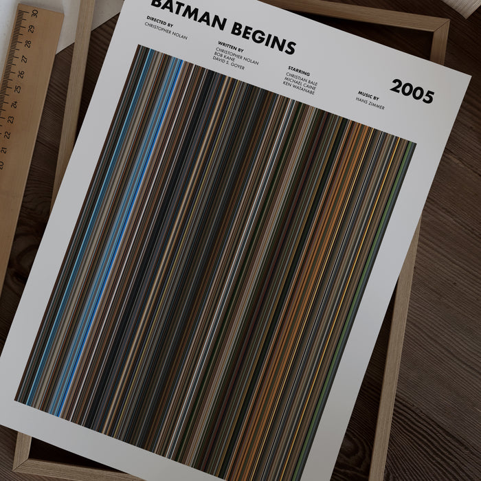 Batman Begins Movie Barcode Movie Barcode Poster