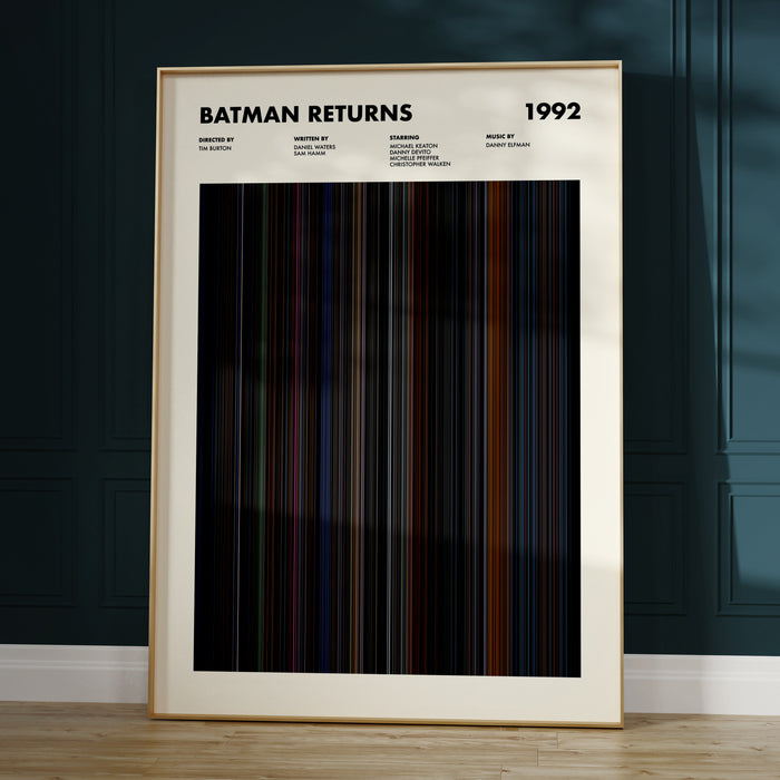 Batman Returns Movie Barcode Poster