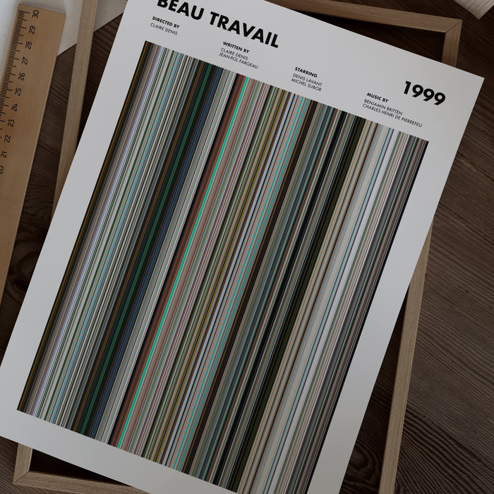 Beau Travail Movie Barcode Poster