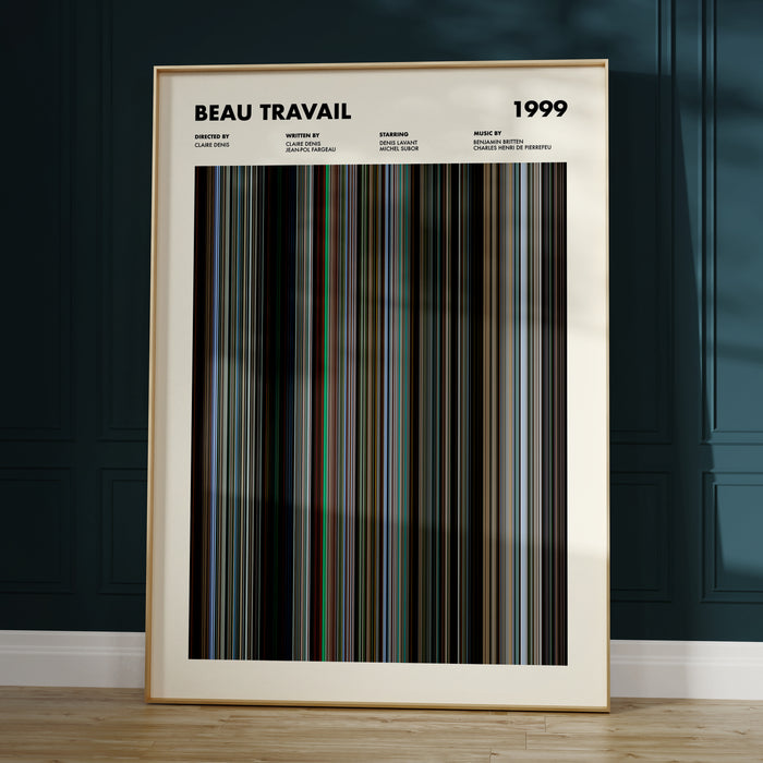Beau Travail Movie Barcode Poster