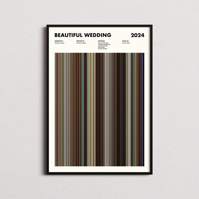 Beautiful Wedding Movie Barcode Poster