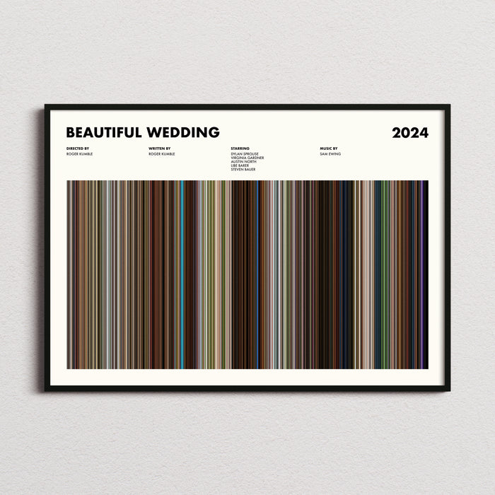 Beautiful Wedding Movie Barcode Poster