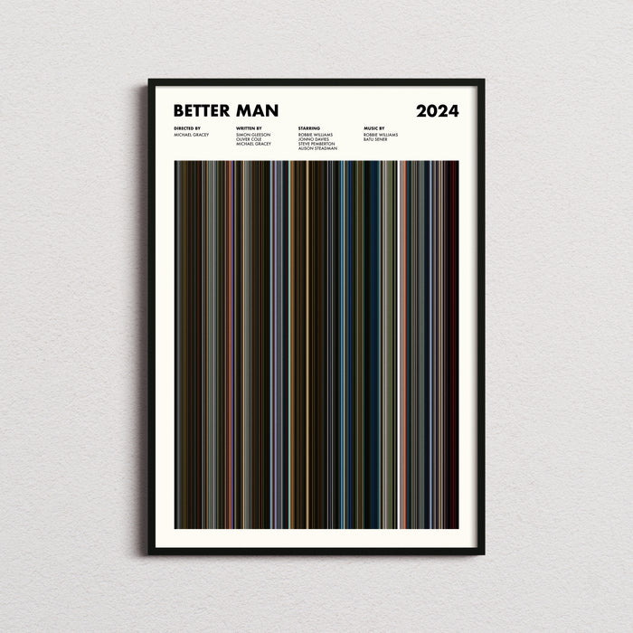 Better Man Movie Barcode Poster