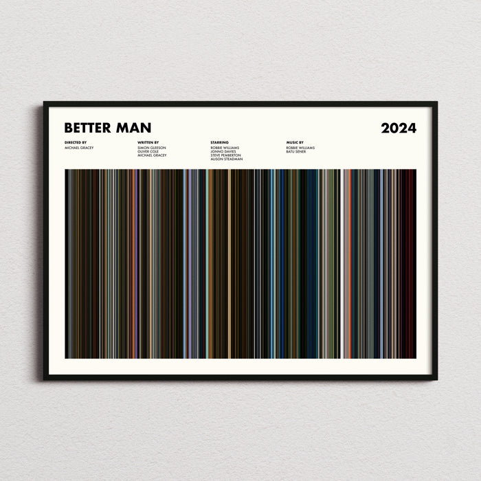Better Man Movie Barcode Poster
