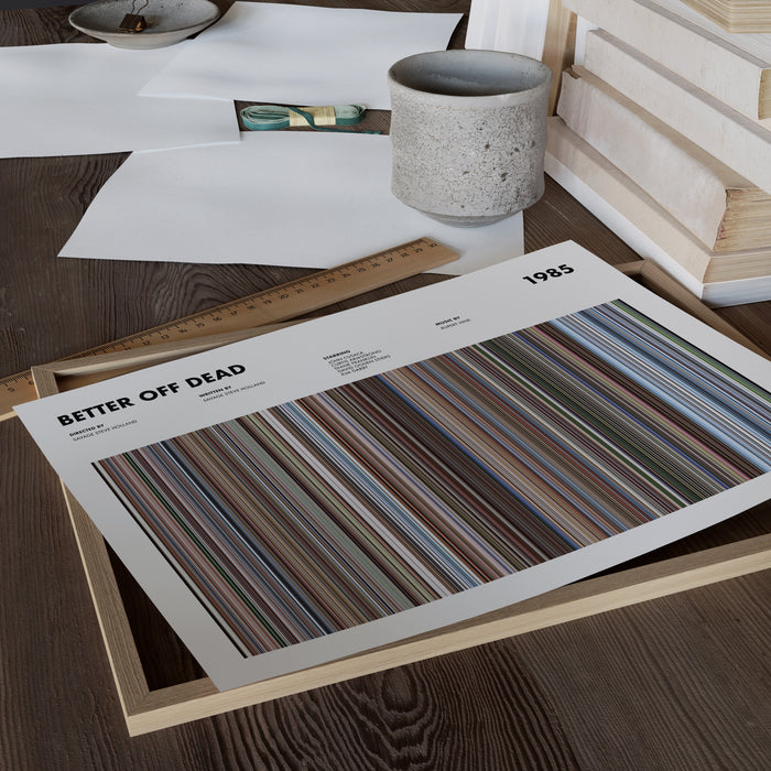 Better Off Dead Movie Barcode Poster