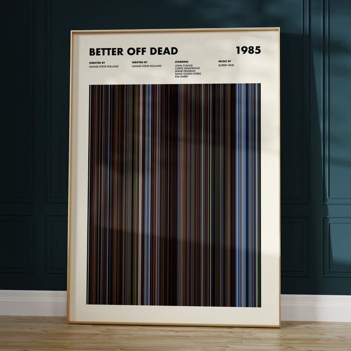 Better Off Dead Movie Barcode Poster