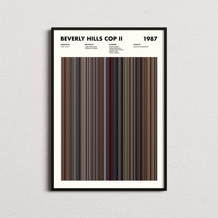 Beverly Hills Cop 2 Movie Barcode Poster