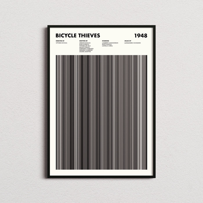 Bicycle Thieves Movie Barcode Poster