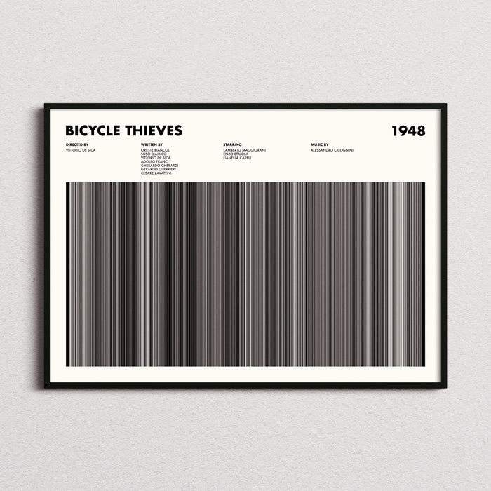 Bicycle Thieves Movie Barcode Poster