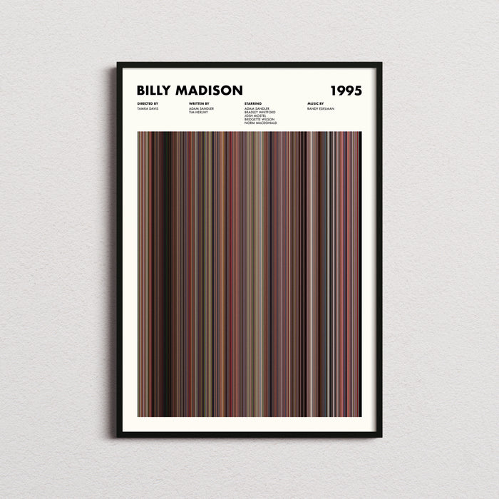 Billy Madison Movie Barcode Poster
