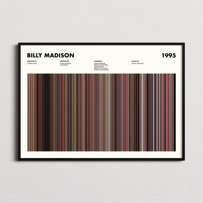 Billy Madison Movie Barcode Poster
