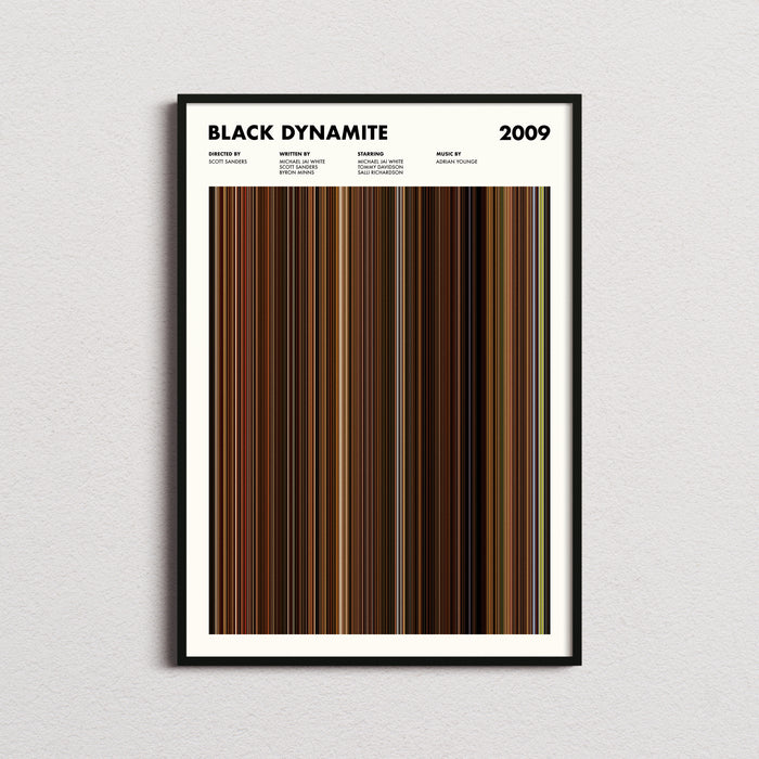 Black Dynamite Movie Barcode Poster