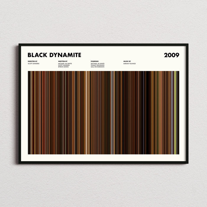 Black Dynamite Movie Barcode Poster