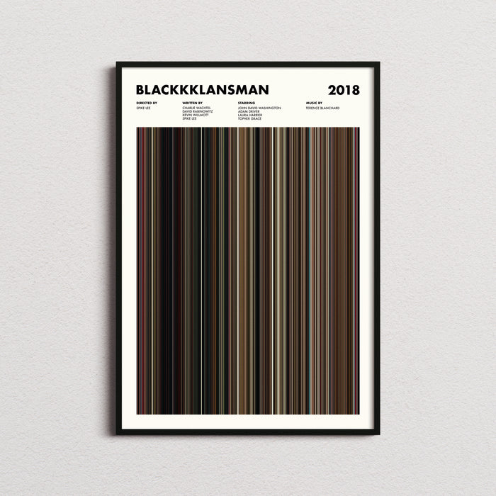 Blackkklansman Movie Barcode Poster