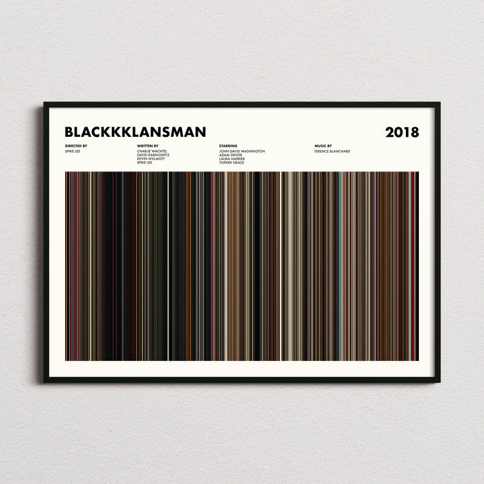 Blackkklansman Movie Barcode Poster