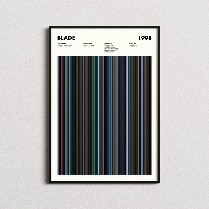 Blade Movie Barcode Poster