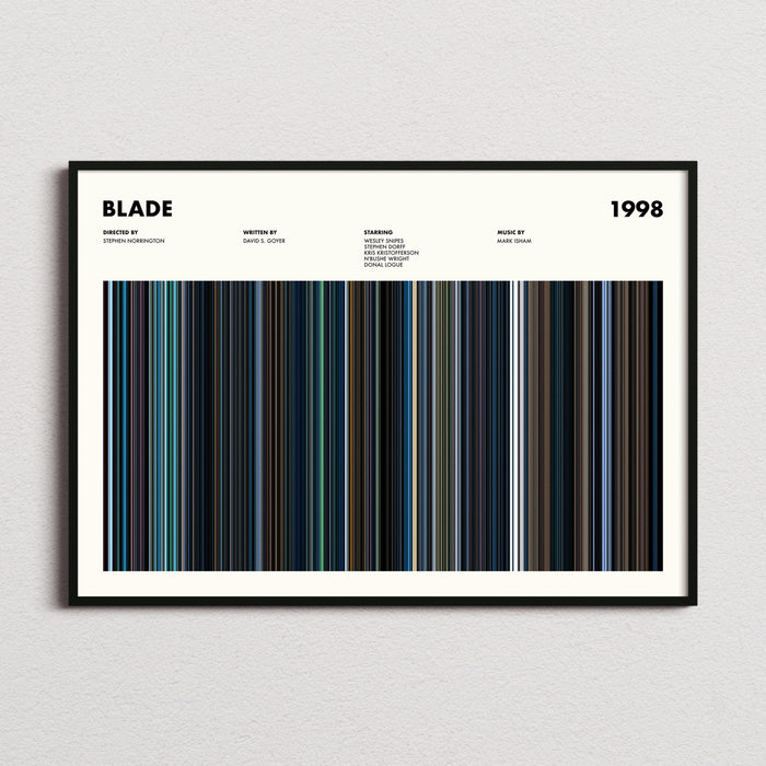 Blade Movie Barcode Poster