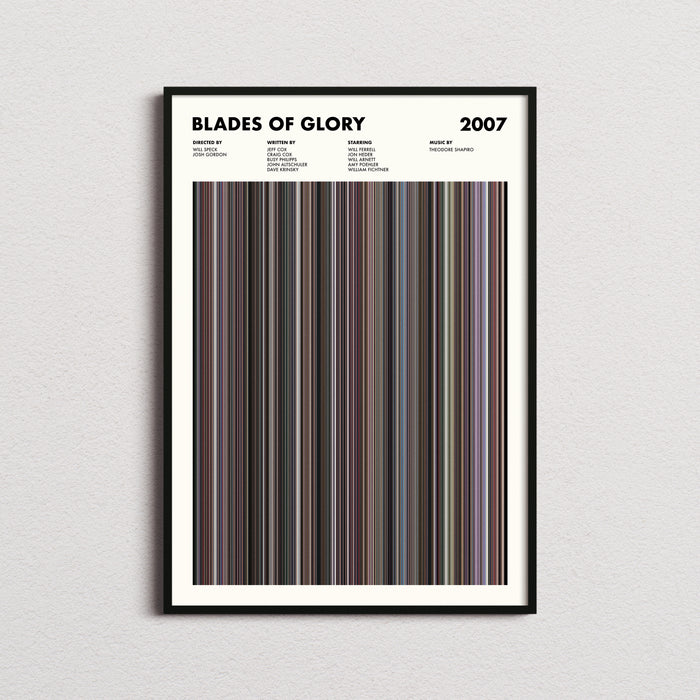 Blades of Glory Movie Barcode Poster