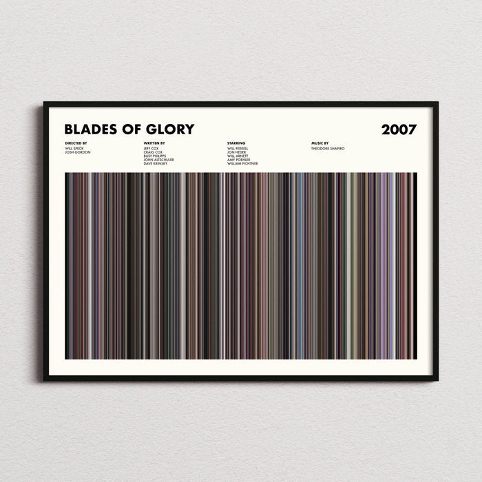 Blades of Glory Movie Barcode Poster